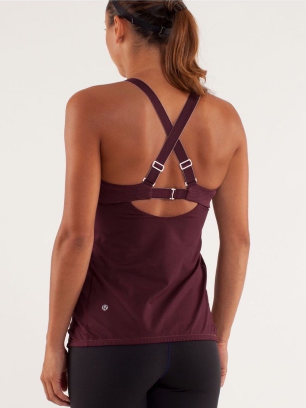 Lululemon Run: Catch Me Tank Bordeaux Drama / Tonka Stripe Bordeaux Drama size 4